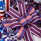 Patriotic Ribbon Wired, 4th of July Reversible Star Flage Ribbon 2.5 Inch x 12 Yards Continuous for Independence